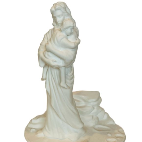 Jesus Christ Figurine Lenox Porcelain Footprints In Sand 1994 Fine Bone China